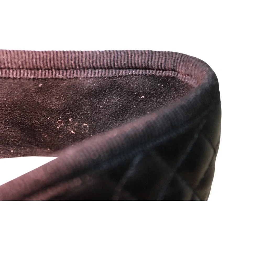 Paul Mayer Quilted Leather Ballet Flats Women 9.5 Black Quiet Luxury